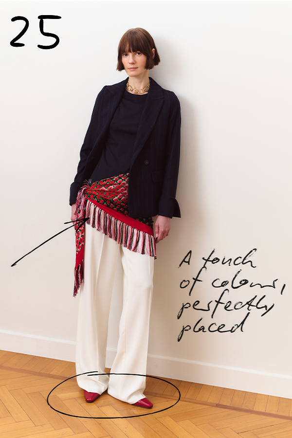 Foulard estampado con flecos